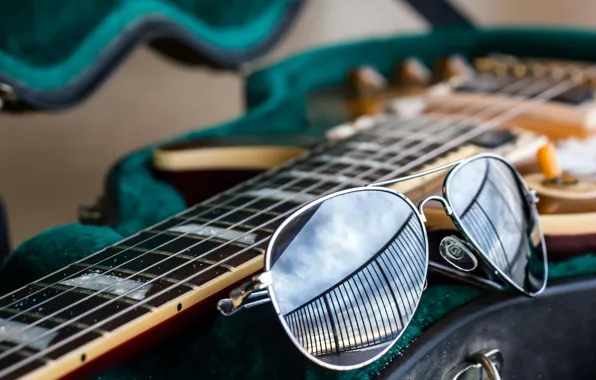 Music, Guitar, music, glasses, pilot, electric guitar, Guitar, rock-n-roll