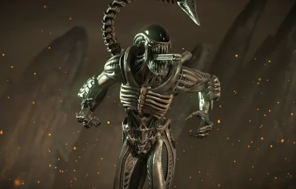 Alien, fighting, xenomorph, Mortal Kombat X