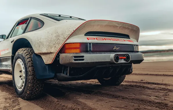 Sand, 911, Porsche, lights, bumper, 964, AWD, feed