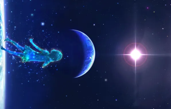 Girl, Star, Creative Commons