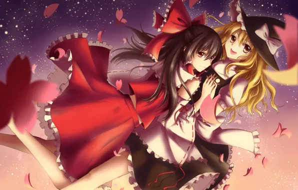 Girls, anime, art, Touhou, Touhou