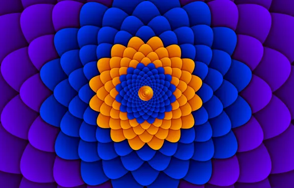 Picture flower, movement, pattern, the volume, optical illusion