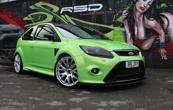 Green, ford, graffity, focus