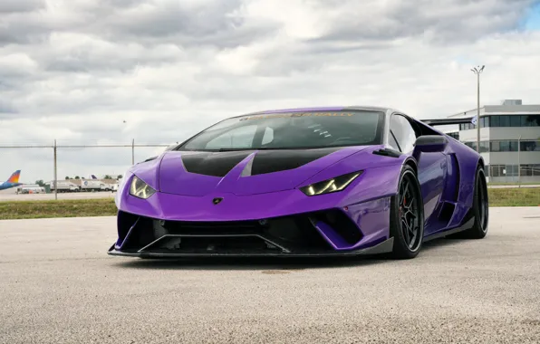 Lamborghini, Sky, Purple, VAG, Performante, Huracan