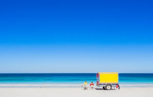 Picture summer, beach, blue, sunny, lifeguard