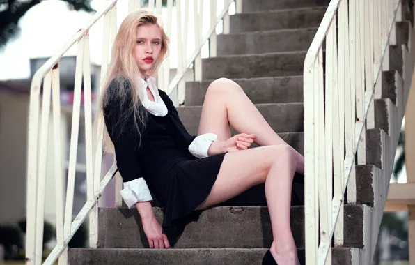 Makeup, legs, Daria, Dasha