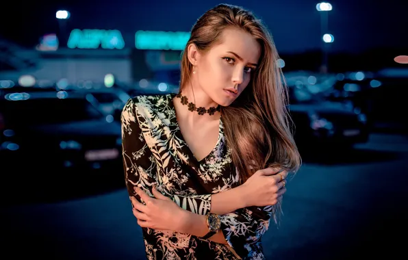 Look, girl, hair, portrait, hands, Kate, Denis Yakovlev