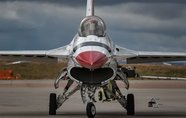 Fighter, cabin, the airfield, F-16, Fighting Falcon, Thunderbird