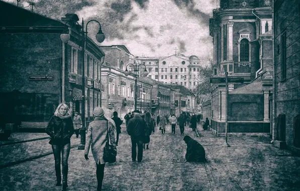 Moscow, passers-by, Klimentovsky lane
