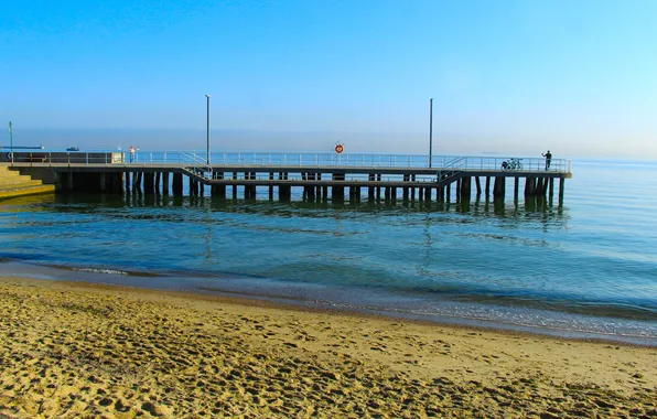 Beach, sea, pier