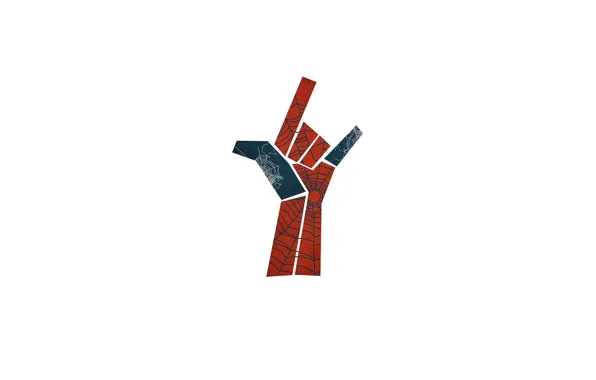 Hand, minimalism, Spider-Man, Spider-Man
