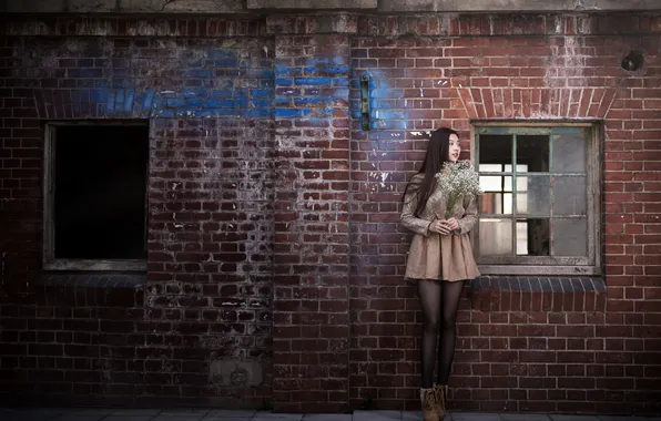 Girl, pose, background