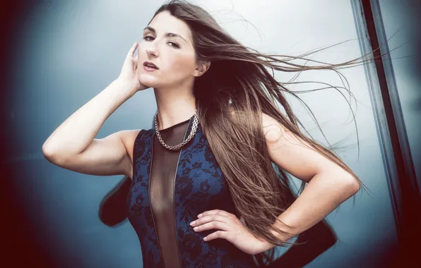 Picture Beautiful, Model, Glass, View, Face, Hair, Juli