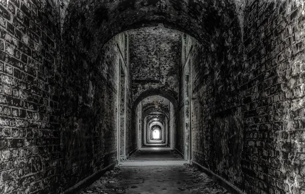 Wall, corridor, arch, the tunnel