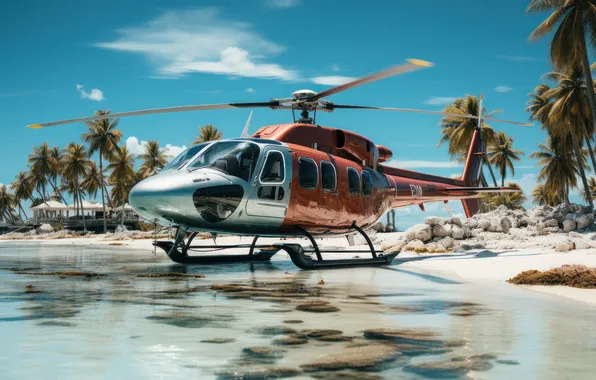 Flight, aviation, technique, helicopter, AI art, neural network