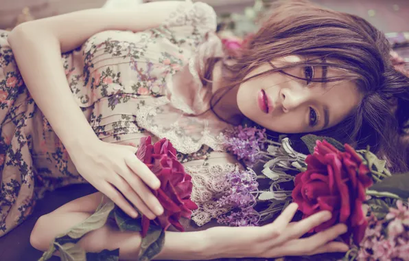 Picture look, flowers, mood, roses, Asian, Lilly Luta