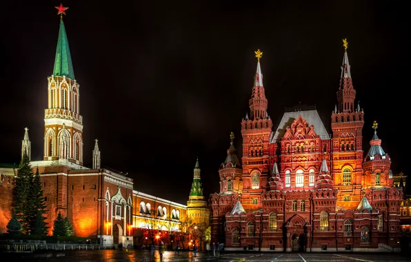 Moscow, Russia, Red square, Russia, Moscow, State historical Museum, The Nikolskaya tower