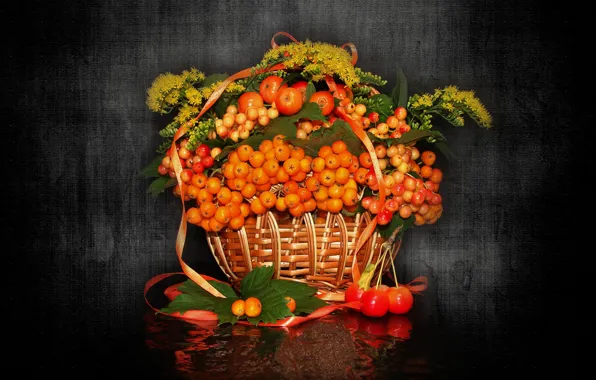 Flowers, mood, beauty, basket, beautiful, beautiful, Rowan, beauty