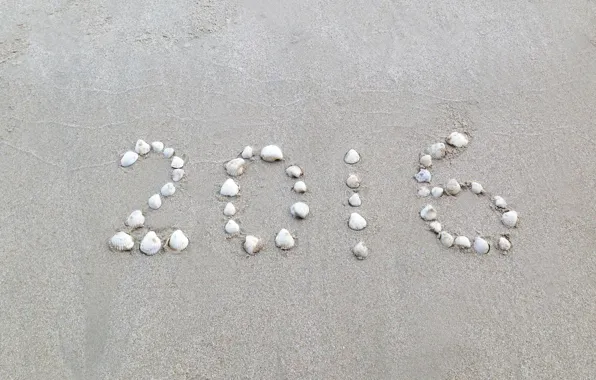 Sand, beach, stones, New Year, beach, sand, 2016