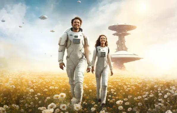 Girl, space, stars, fiction, the universe, woman, planet, fantasy