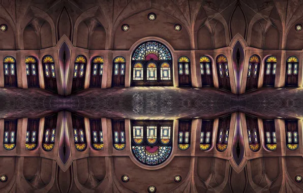 Reflection, Iran, Broujerdi House