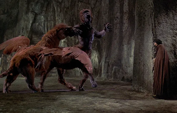 Wings, Battle, 1973, Columbia Pictures, Centaur, Griffin, Tom Baker, The Golden Voyage of Sinbad