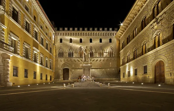 Picture Italy, monument, Tuscany, Siena, the oldest Bank in the world, Monte dei Paschi di Siena