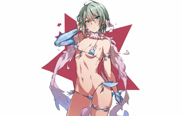 Girl, sexy, Anastasia, cleavage, boobs, anime, beautiful, short hair