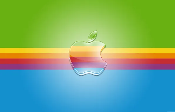 Strip, Apple, rainbow, logo