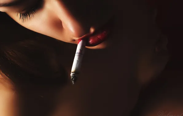 Chest, sexy, passion, hand, lips, touch, beauty, smokes