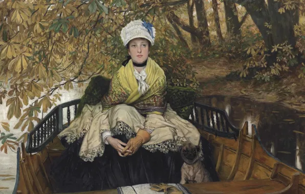 Wallpaper Waiting Waiting French artist James Tissot Jacques