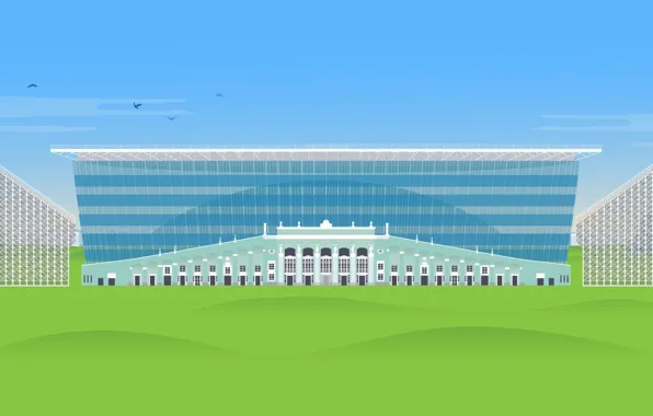 Figure, Football, Background, Russia, Art, Ekaterinburg, Arena, Stadium