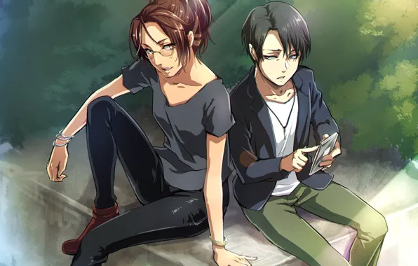 Girl, guy, Attack Of The Titans, Shingeki No Kyojin, Levi