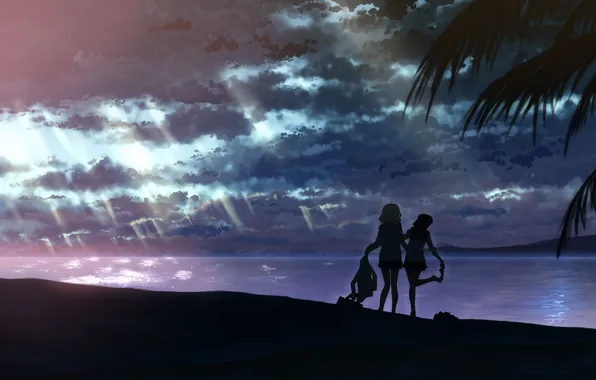 Sea, the sky, silhouettes