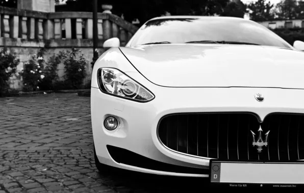 Picture Maserati, white, GranTurismo, white., Sportcar, 405 HP