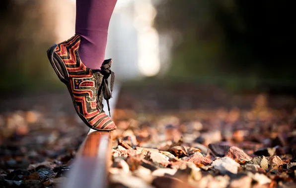 Macro, stones, shoes, focus, macro, focus, bokeh, bokeh