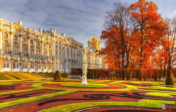 Ed Gordeev, autumn Park, Tsarskoye Selo, Catherine Palace