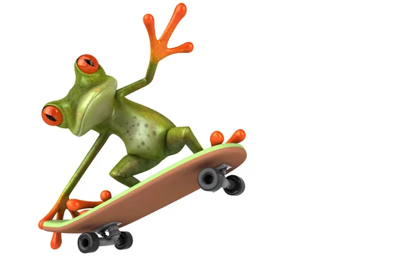Picture transport, graphics, frog, moped, Free frog 3d