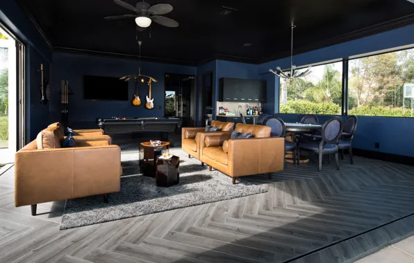 Interior, club, bar, games room, Villa Del SUR, Poker Room, Cigar Lounge, Table Club