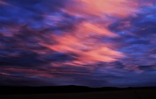 The sky, paint, Altay, red.