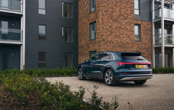 Picture house, Audi, Parking, E-Tron, 2019, UK version