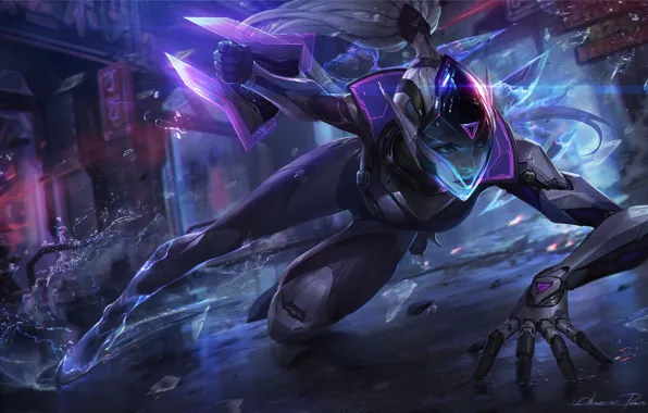 The game, fantasy, art, League of Legends, Riot Games, Chengwei Pan, Project Vayne splash for …