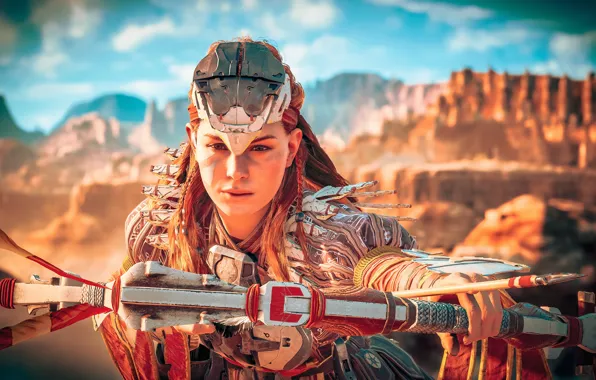 Girl, bow, Aloy, Horizon Zero Dawn