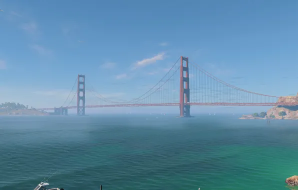 Picture bridge, the ocean, Golden gate, San Francisco, watch dogs 2