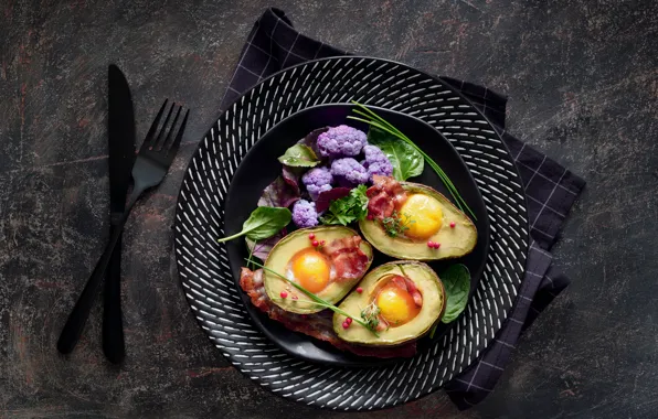 Egg, food, Breakfast, avocado, baked, Anya Ivanova