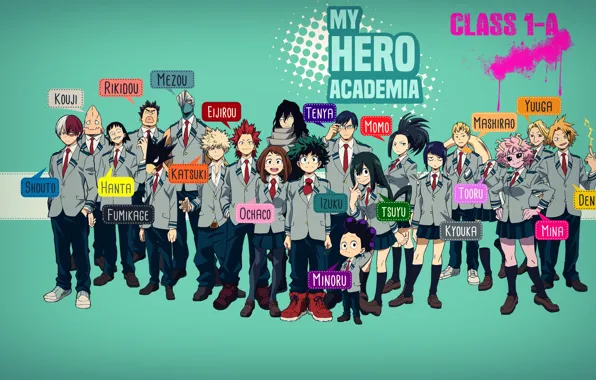 Anime, art, heroes, Boku no Hero Academy, My hero Academy