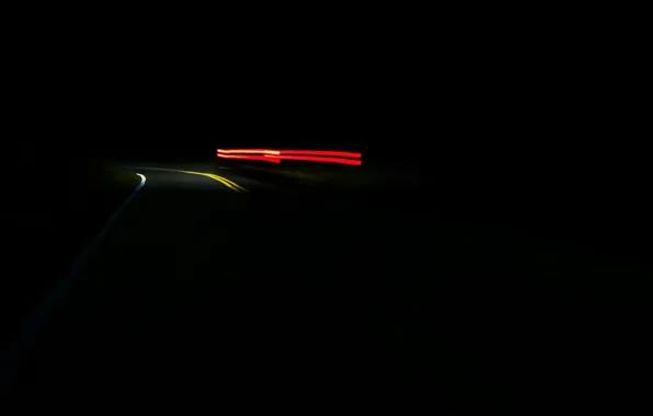 Picture road, night, Brake Tap