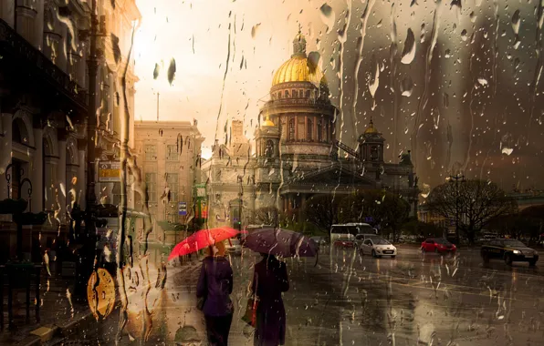 Rain, Saint Petersburg, Isaac