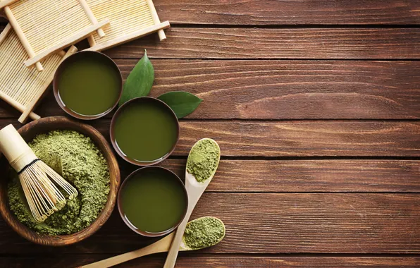 Tea, drink, bowls, powder, Asian style, match, japanese green tea powder