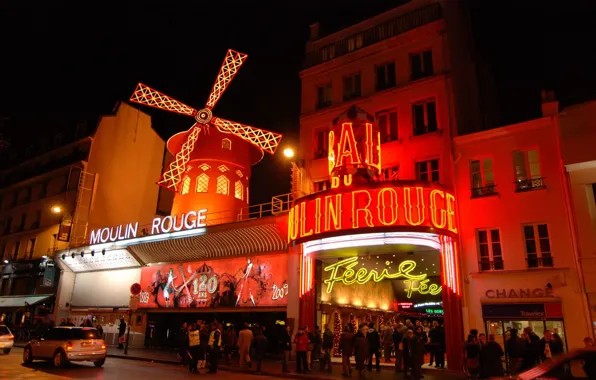 The city, France, Paris, cabaret, one, FR., Moulin Rouge, French